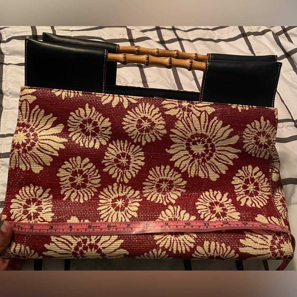 Tommy Hilfiger maroon and blue handbag